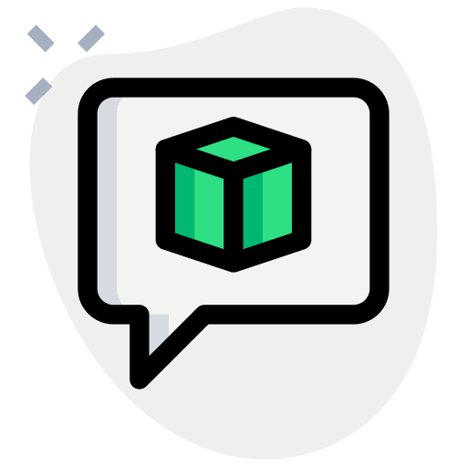 Chat print model shapes and symbols icon