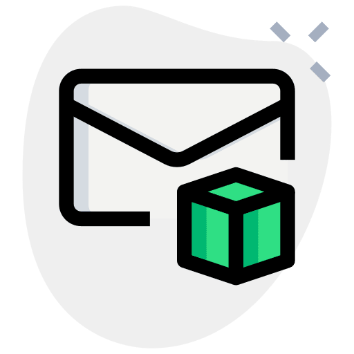 Message three dimensional shapes and symbols print icon