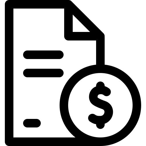 Contract dollar contract money icon