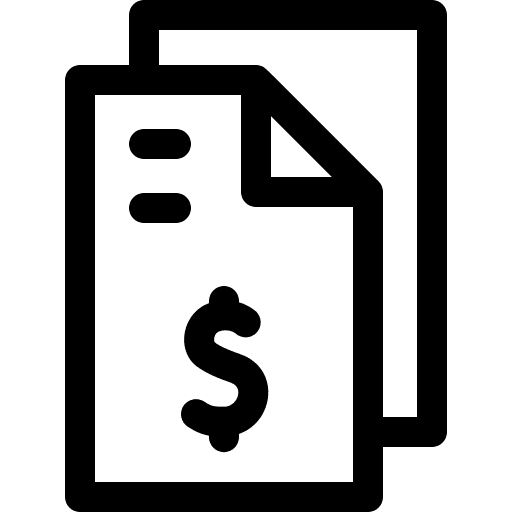 Contract file business money icon