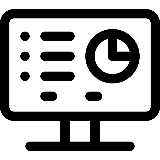 Pie chart dollar monitor pie chart icon