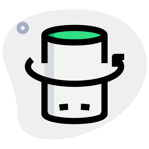 Rotate three dimensional design model icon