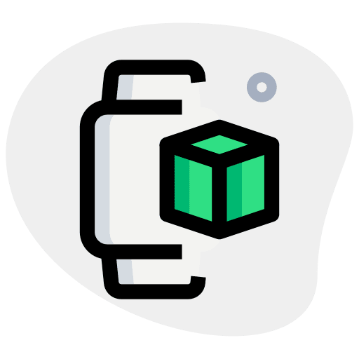 Smartwatch shapes and symbols cube smartwatch icon