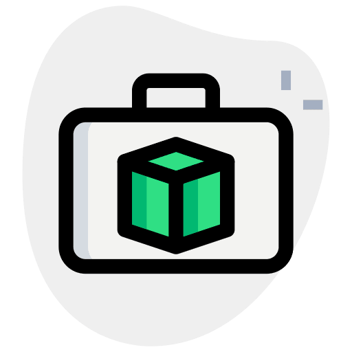 Suitcase cube print 3d icon