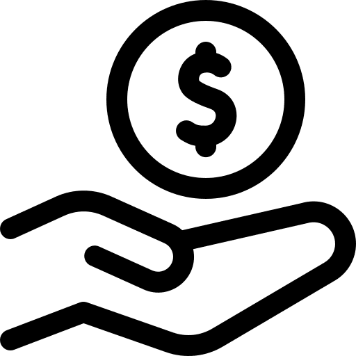 Coin pay coin dollar icon