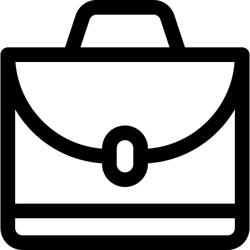 Briefcase portfolio business suitcase icon