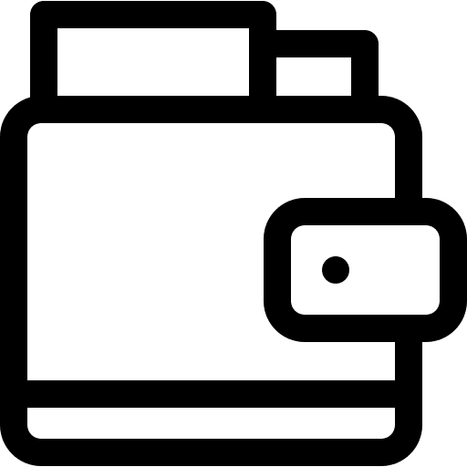 Wallet card money wallet icon