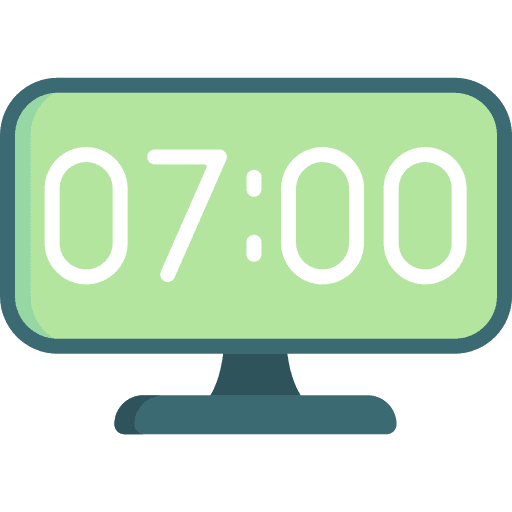 Alarm clock furniture and household alarm clock timer icon
