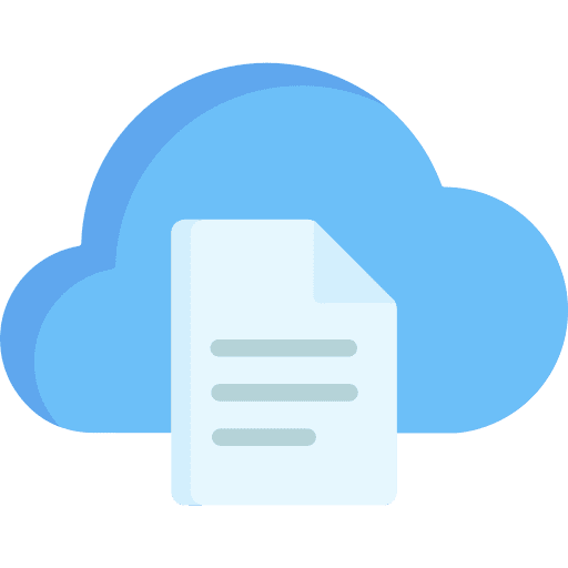 Cloud storage file storage cloud folder folder network icon