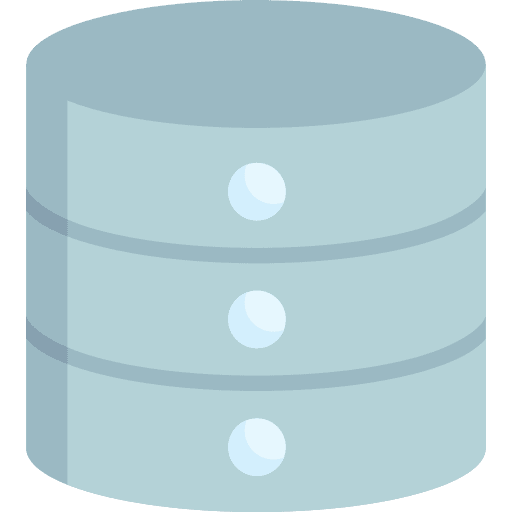 Database servers technology storage icon