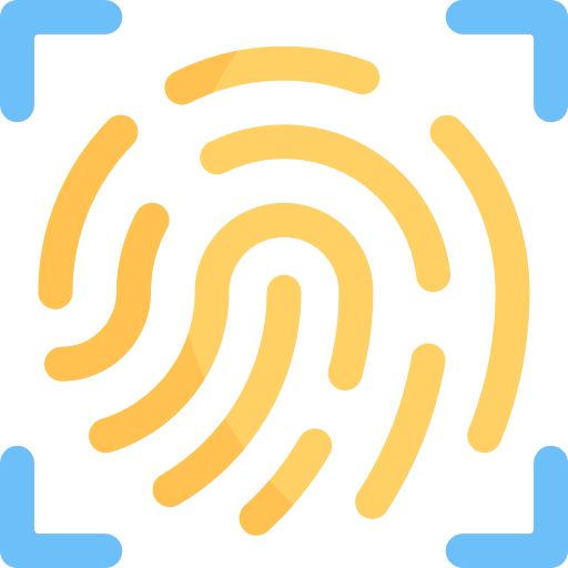 Fingerprint scan scanner fingerprint scanner technology icon