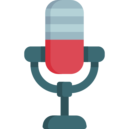 Microphone podcast technology device icon