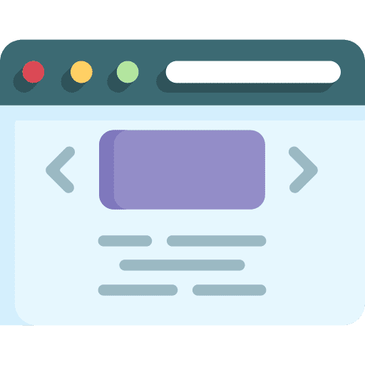 Browser page landing page web design icon