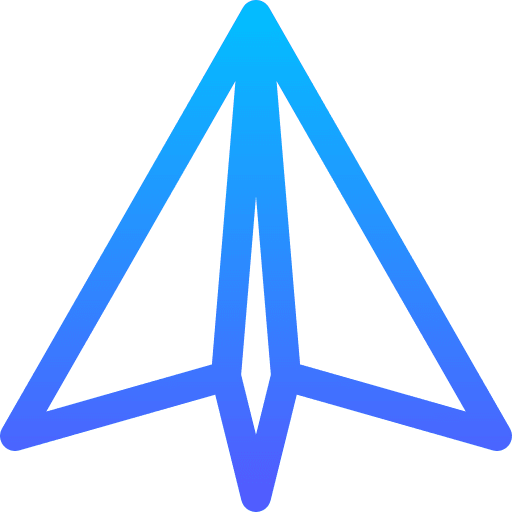 Paper plane origami message paper plane icon