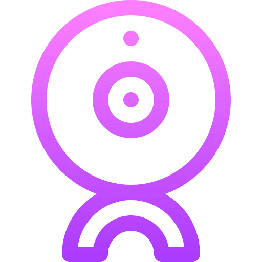 Round webcam video chat electronics videocall icon