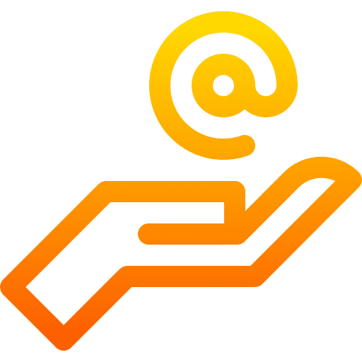 Email email hand at icon