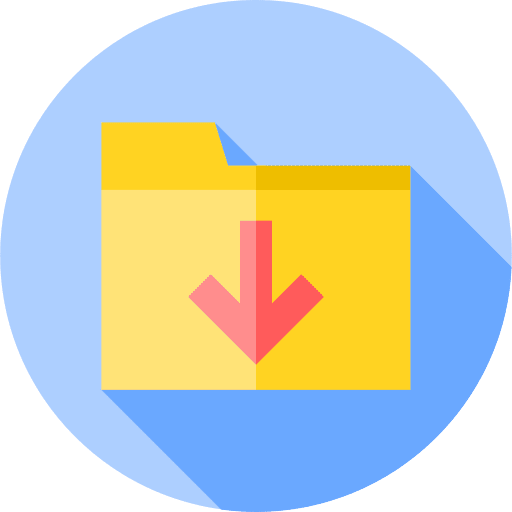 Folder storage files and folders data storage icon