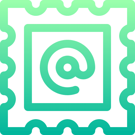 Stamp postcard mail communications icon