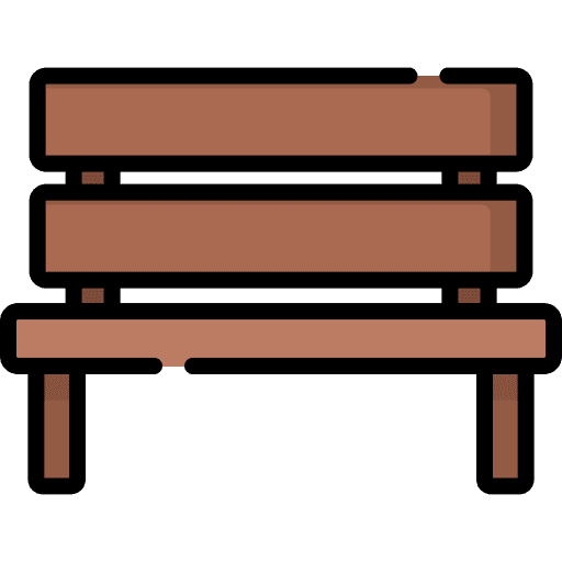 Bench park wooden bench icon