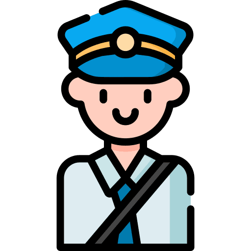 Driver occupation people professions and jobs icon