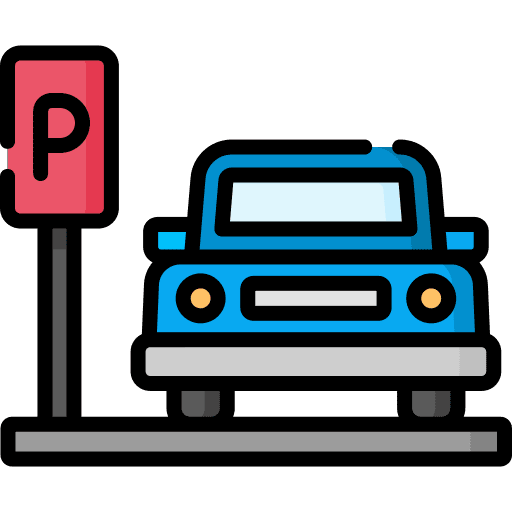 Parking cars car transportation icon