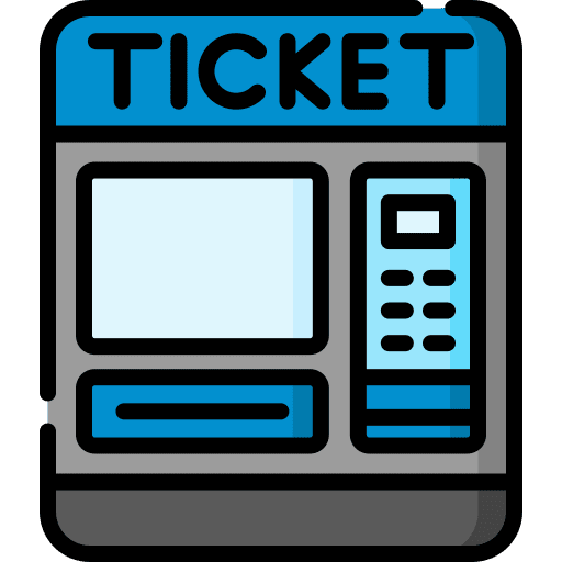 Ticket machine commerce and shopping ticket business and finance icon