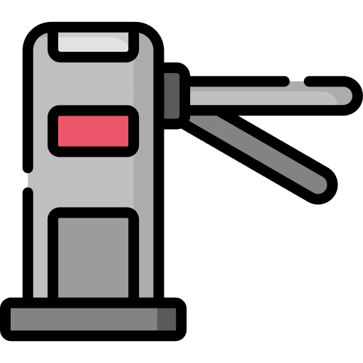 Turnstiles transportation control turnstile icon