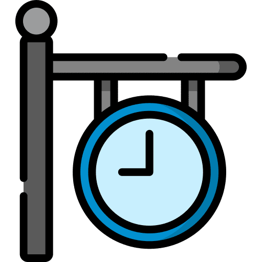 Clock clock travel time and date icon