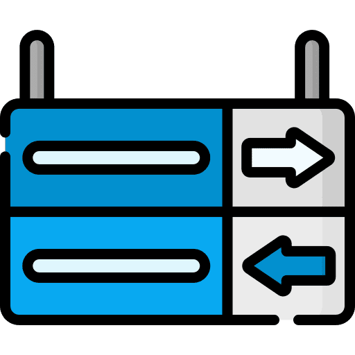 Directional sign direction road directional icon