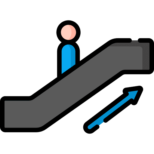 Escalator up escalator up furniture and household escalator icon