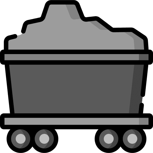 Mine trolley wagon coal icon