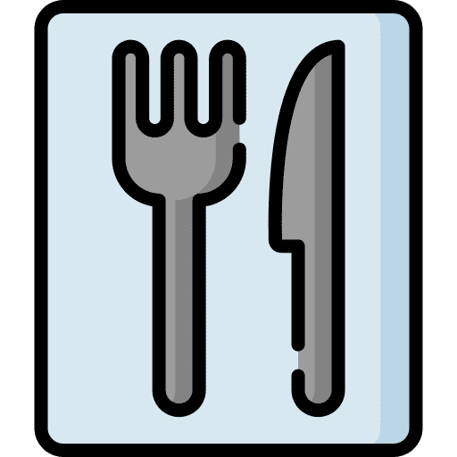 Restaurant knife rest area food and restaurant icon