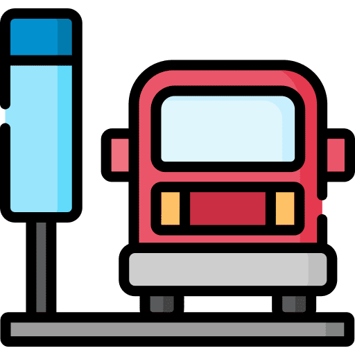 Bus stop station transport travel icon