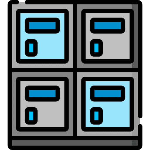 Locker doors door luggage icon