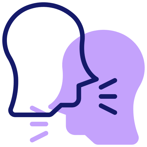People communications speaking people icon
