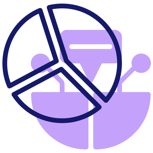 Pie charts business stats business and finance icon