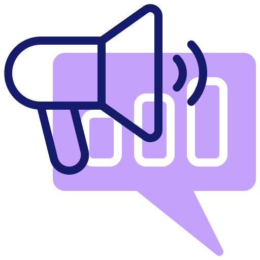 Bullhorn megaphone loudspeaker ecommerce icon