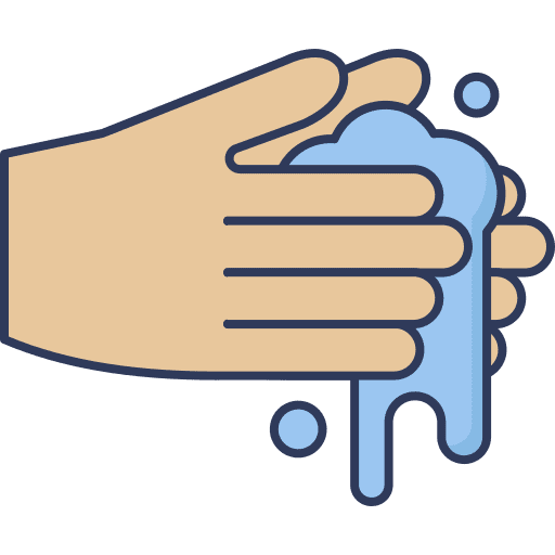Hand wash foam hand hygiene icon