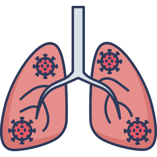 Lungs coronavirus healthcare and medical respiratory icon