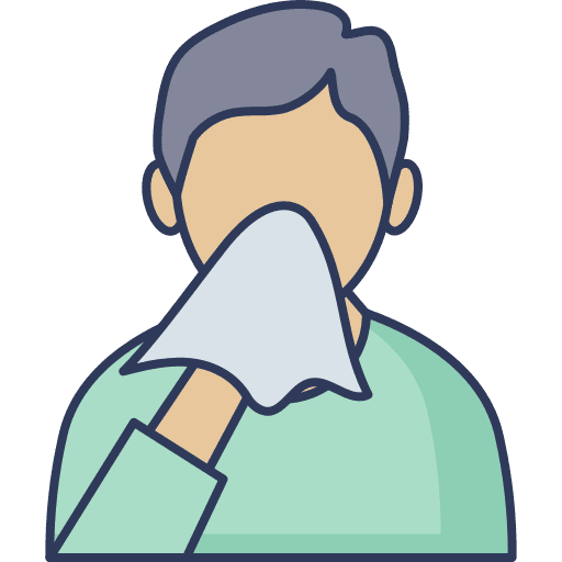 Sneezing flu healthcare and medical sneezing icon