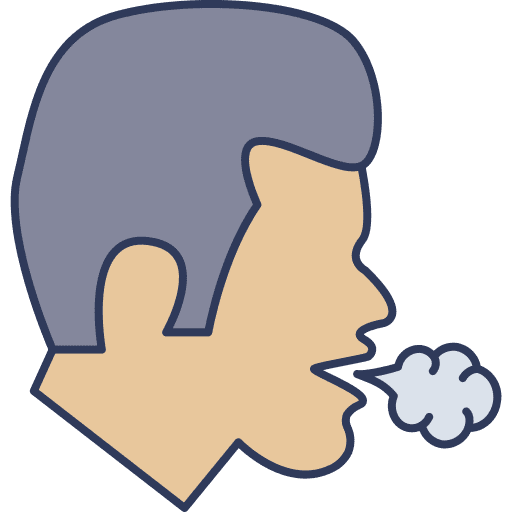 Cough virus transmission cough breathe icon