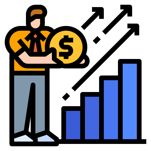 Economic business and finance chart business icon
