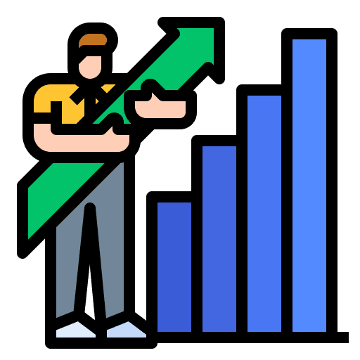 Economic chart avatar economy icon