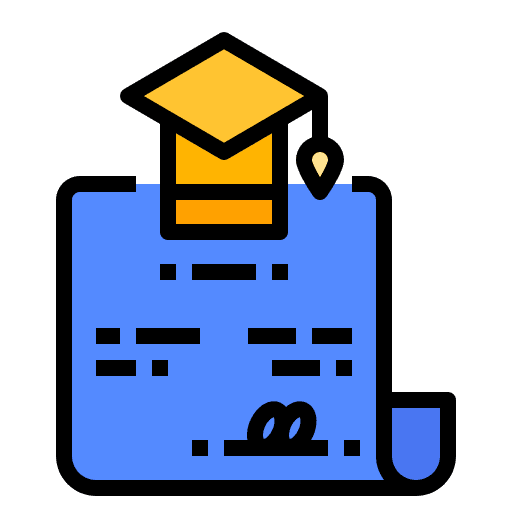 Graduation education graduation certificate icon