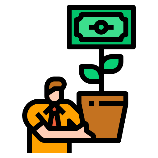 Profit economy growth investing icon