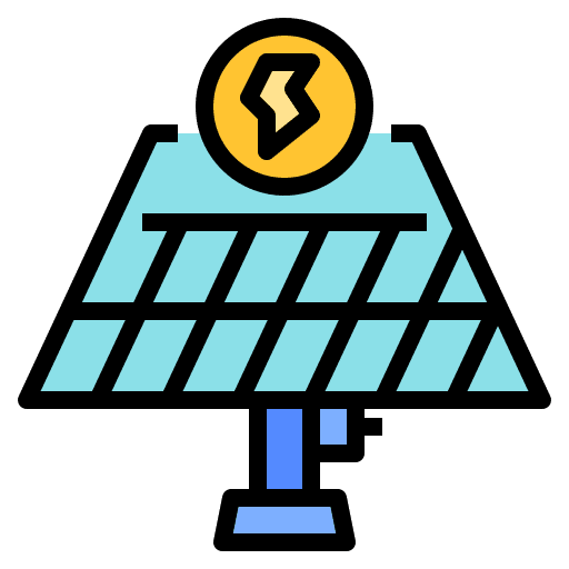 Solar cell power energy ecology and environment icon