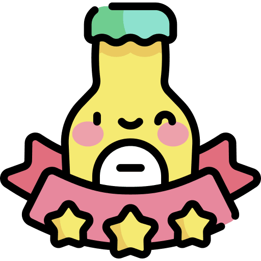 Beer stars reward beverage icon