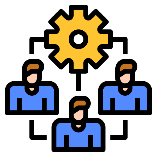 Human resources teamwork management team icon