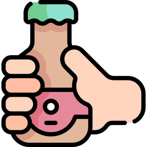 Beer bottle hand beer bottle icon