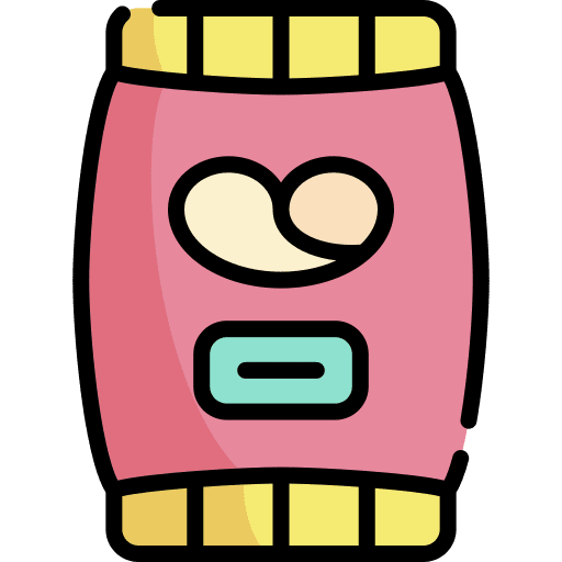 Chips crisps junk food food icon